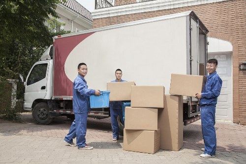 Man and van loading items in central Westminster street