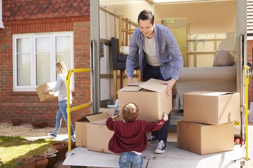 Packed household items ready for a Westminster home move