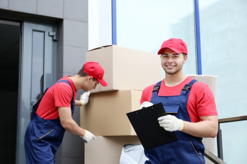Commercial moving team planning an office relocation in Westminster
