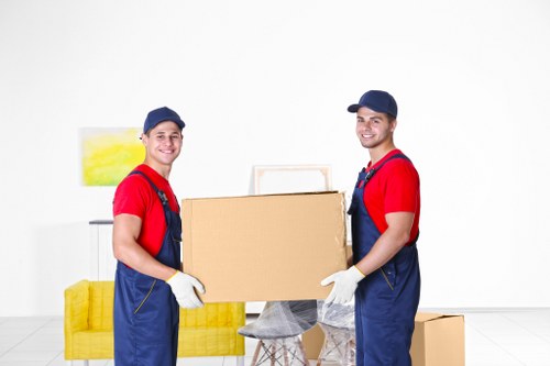 Westminster Removals moving van and boxes for service terms page