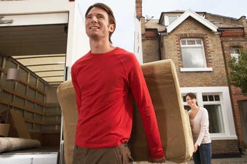Local removal van helping a business move in Westminster