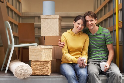 Westminster removal company preparing boxes and moving equipment for a local move